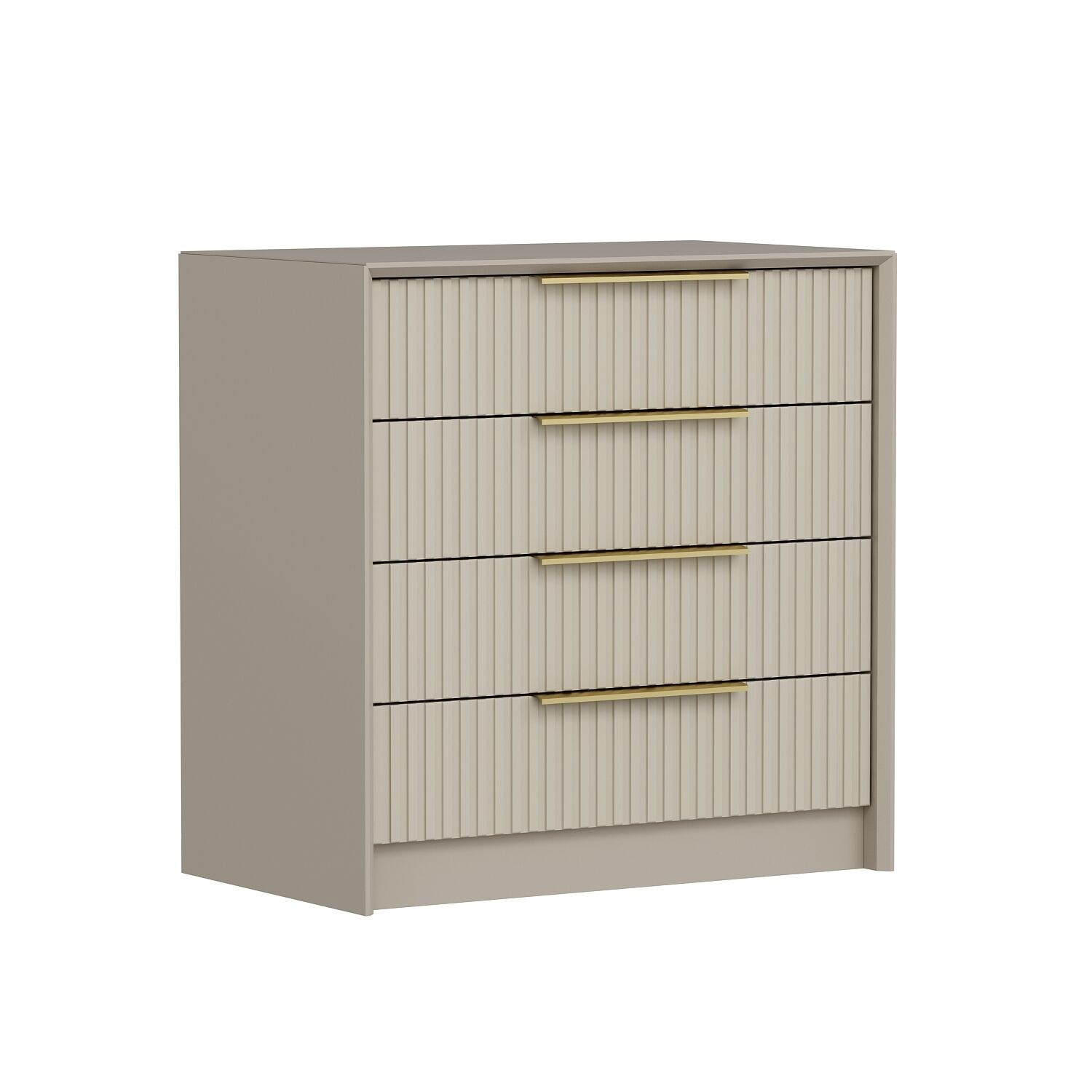 Commode 4 tiroirs Eurybie L72cm Beige