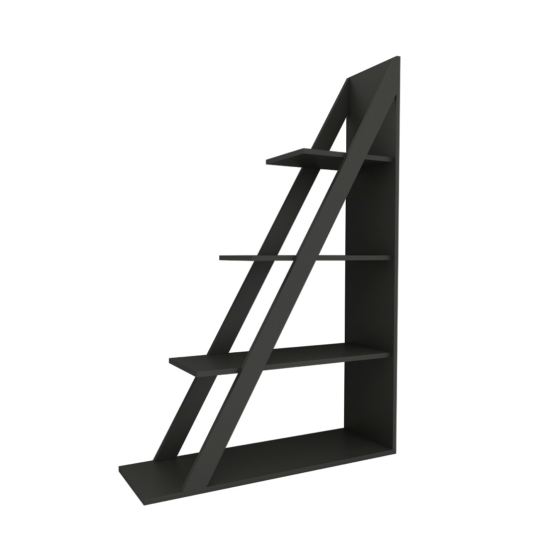 Bibliothèque étagère Dosne H150cm Bois Anthracite