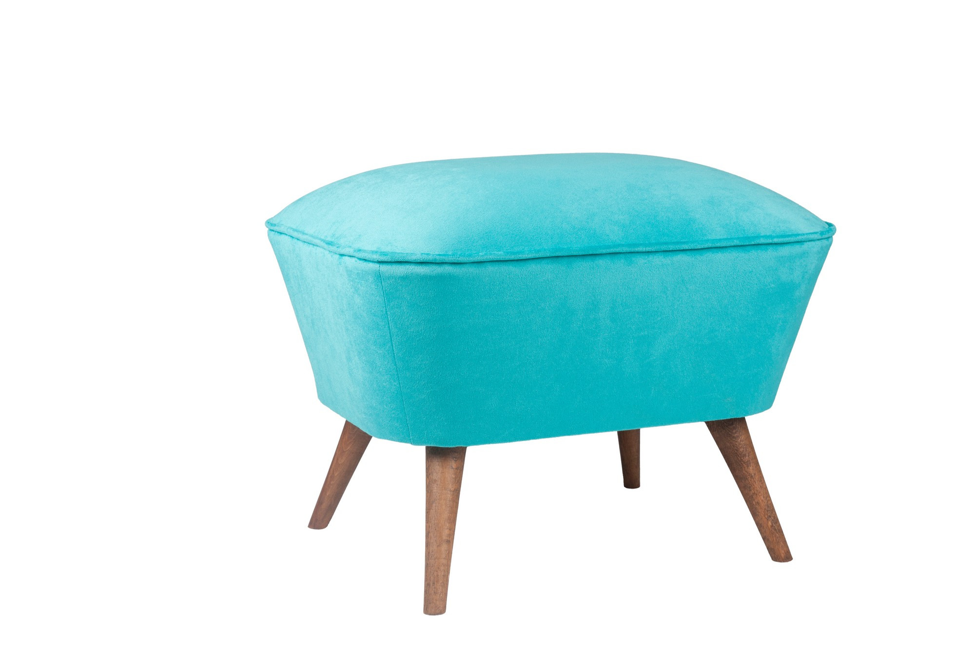 Tabouret Rusdel 57x45cm Tissu Turquoise