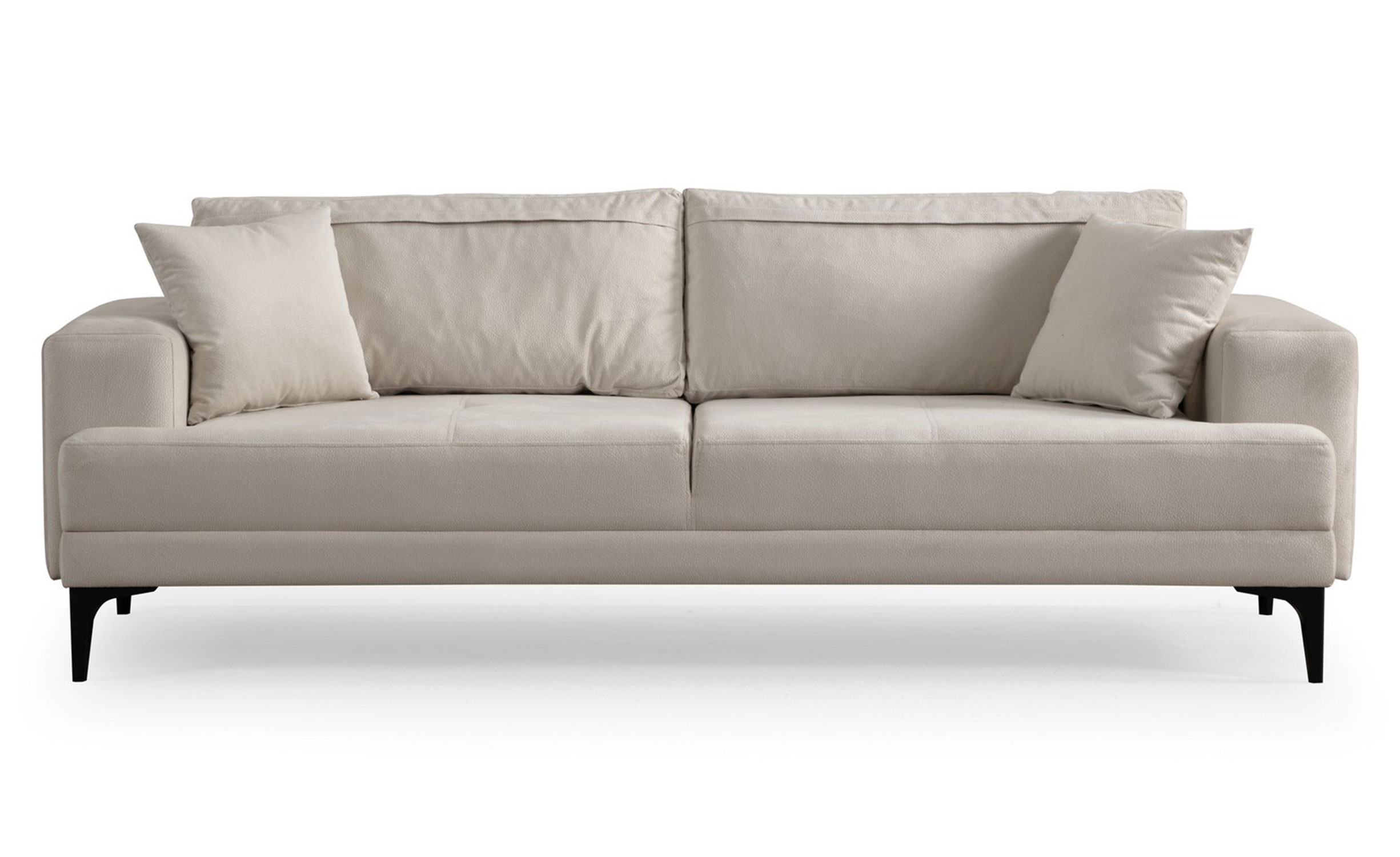 Canapé 3 places convertible Lamine Velours Écru