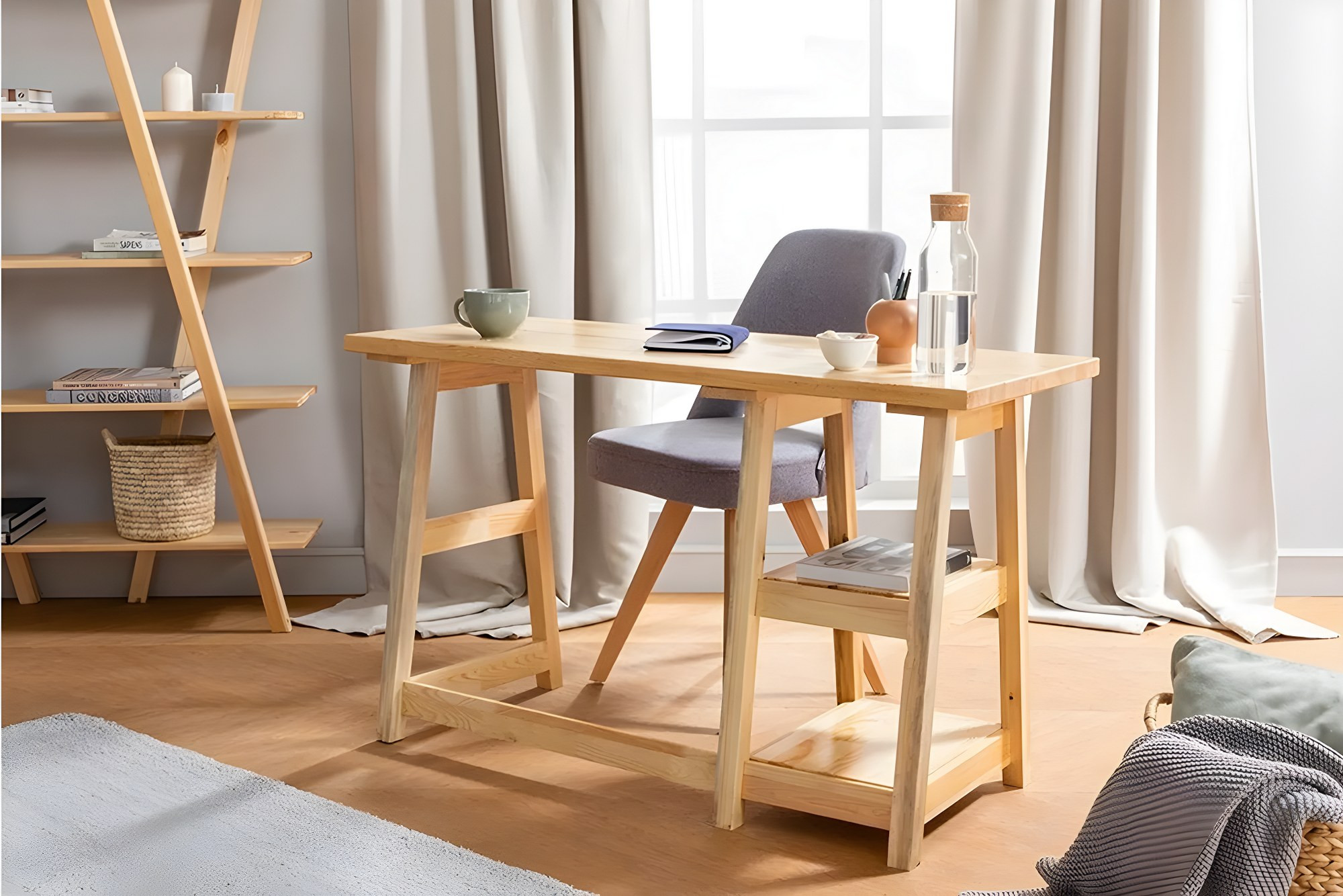 Bureau Abore Pin massif clair