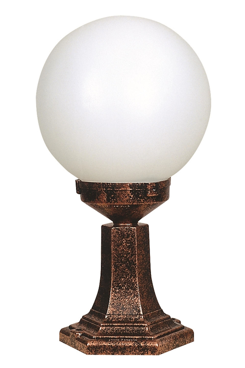 Borne extérieur diffuseur Carvalho D25cm Brun et Blanc