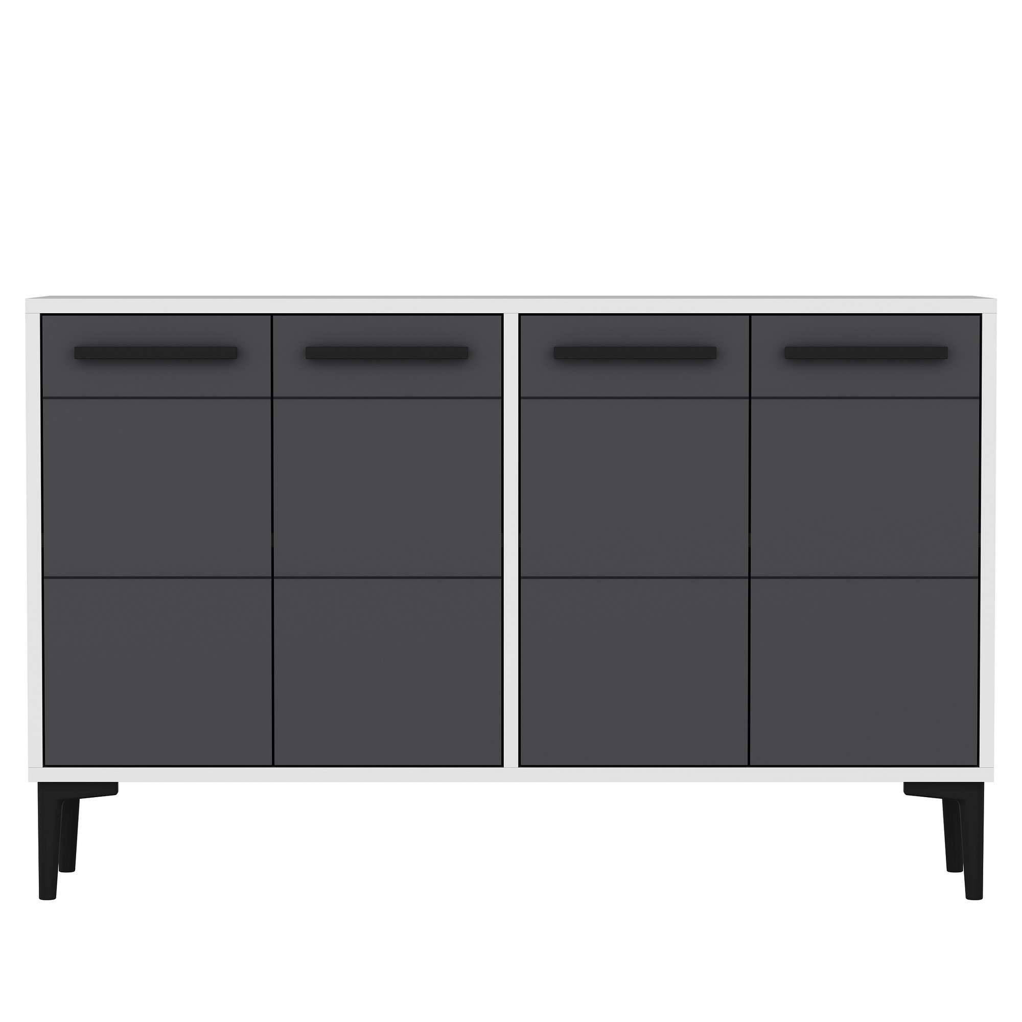 Buffet Alnitak 120cm Anthracite et Blanc