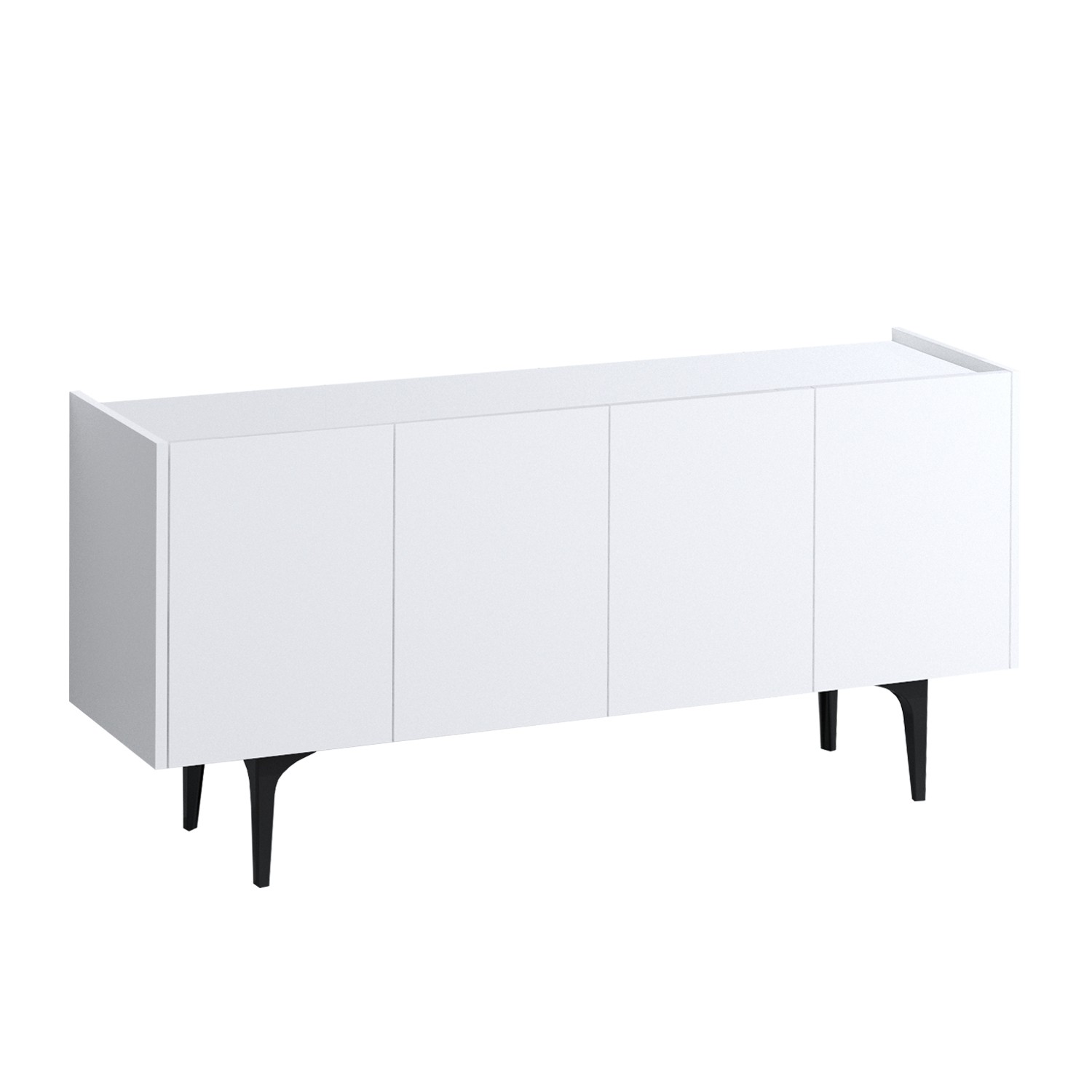 Buffet bas 4 portes Lawny 150cm Blanc