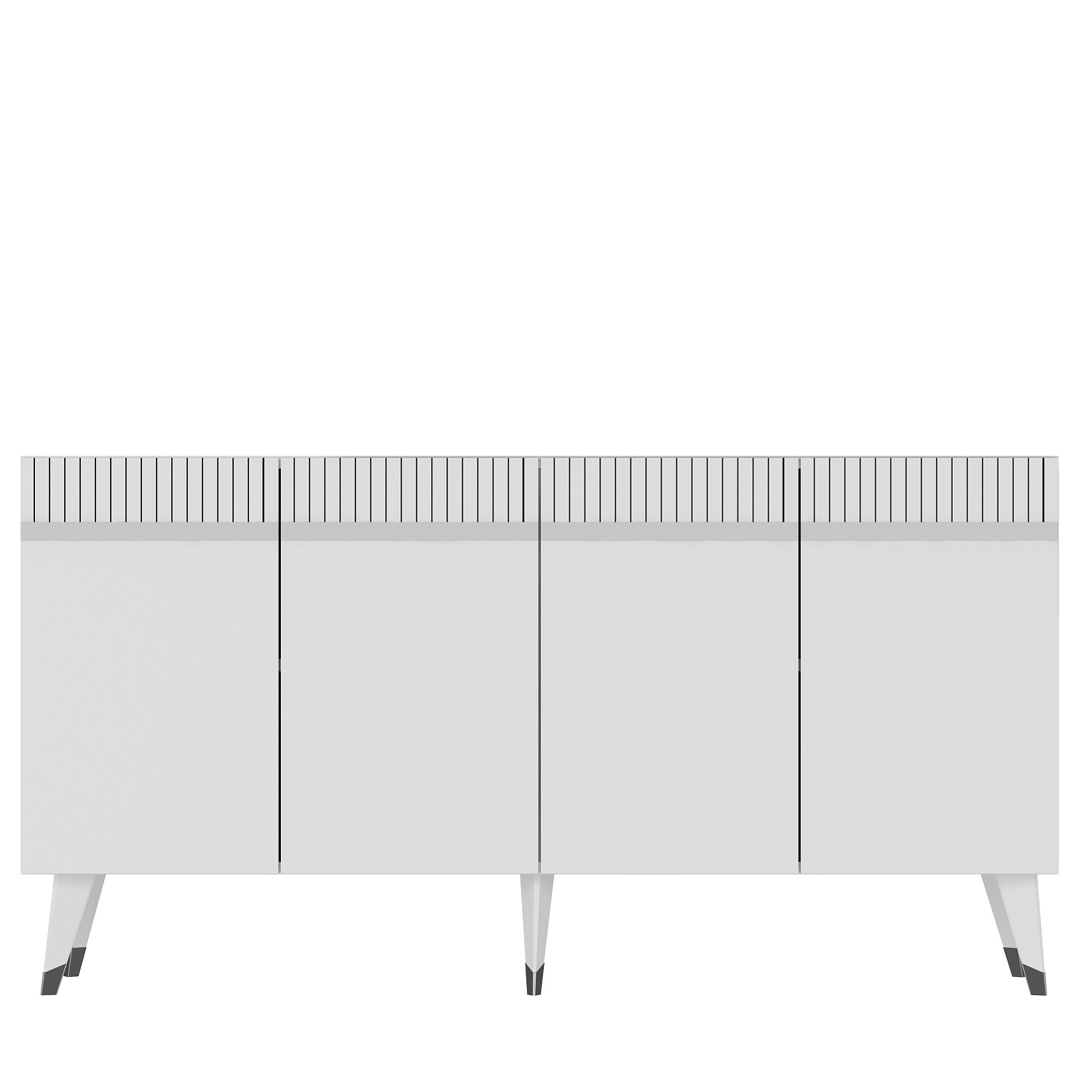 Buffet design Defne L150xH80cm Blanc et Argent