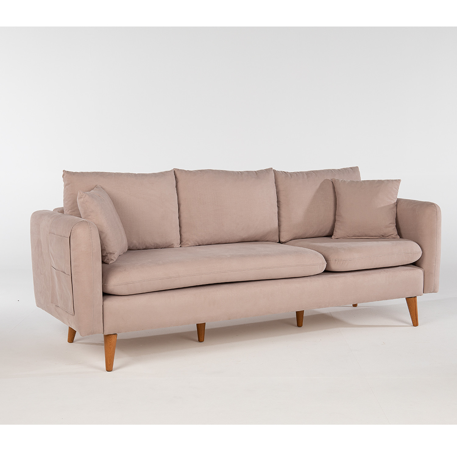 Canapé 3 places Meganisi Velours Taupe