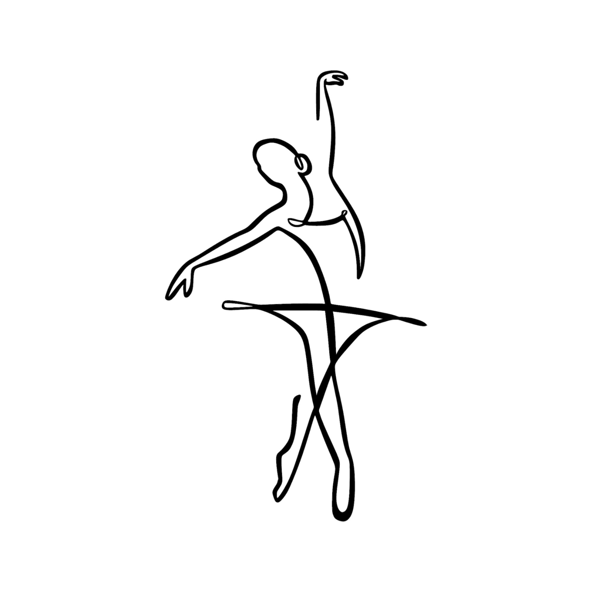 Décoration murale ballerine Zephea L41xH70cm Métal Noir