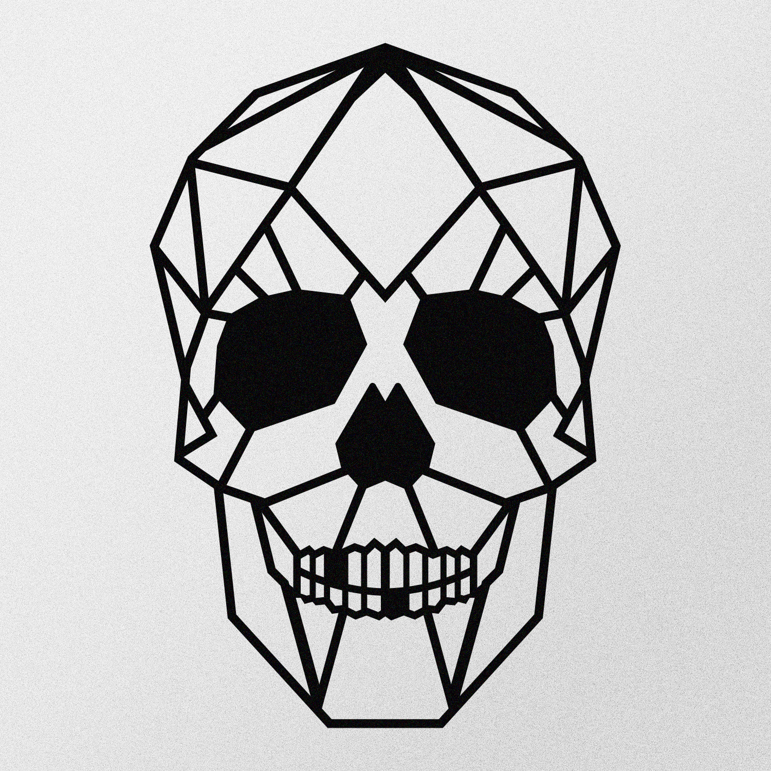 Décoration murale Filum L50xH35cm Motif géométrique tête de mort Métal Noir