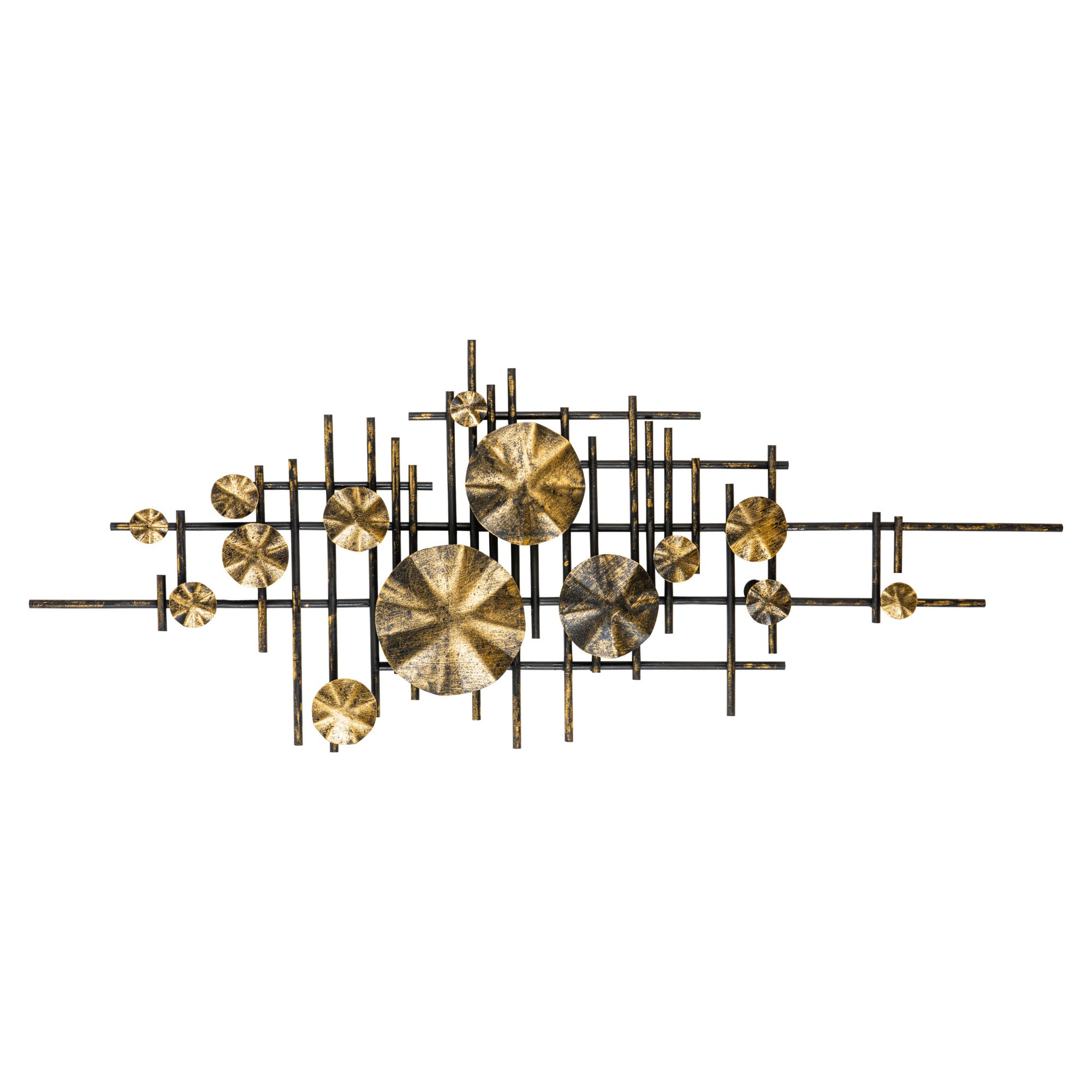 Décoration murale Pholiote L113xH44cm Métal Or et Noir