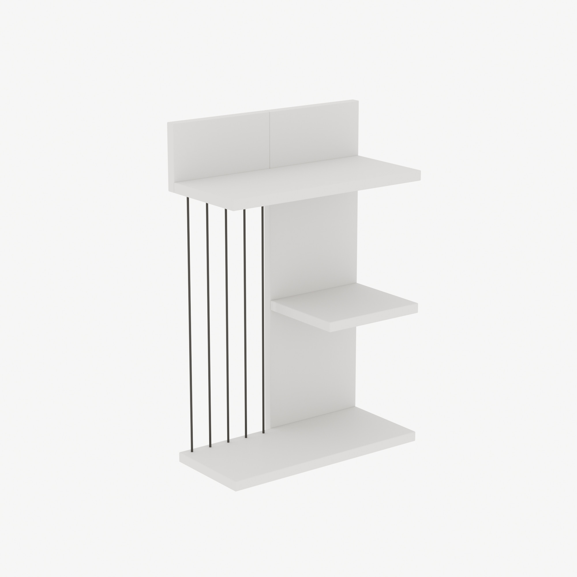 Étagère murale Eaton L40xH60cm Bois Blanc