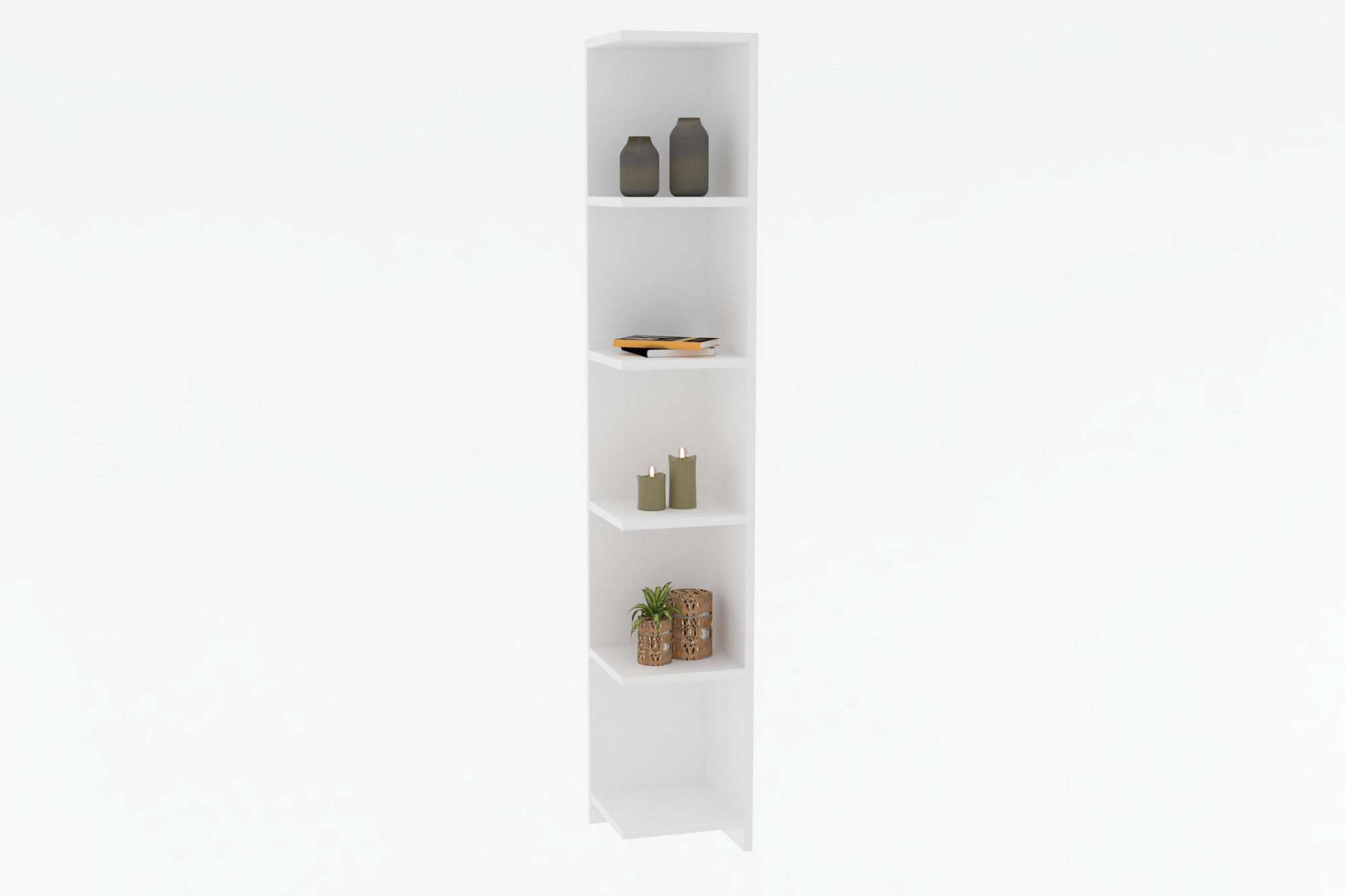 Etagères bibliothèque d'angle Igora L25xH160cm Blanc