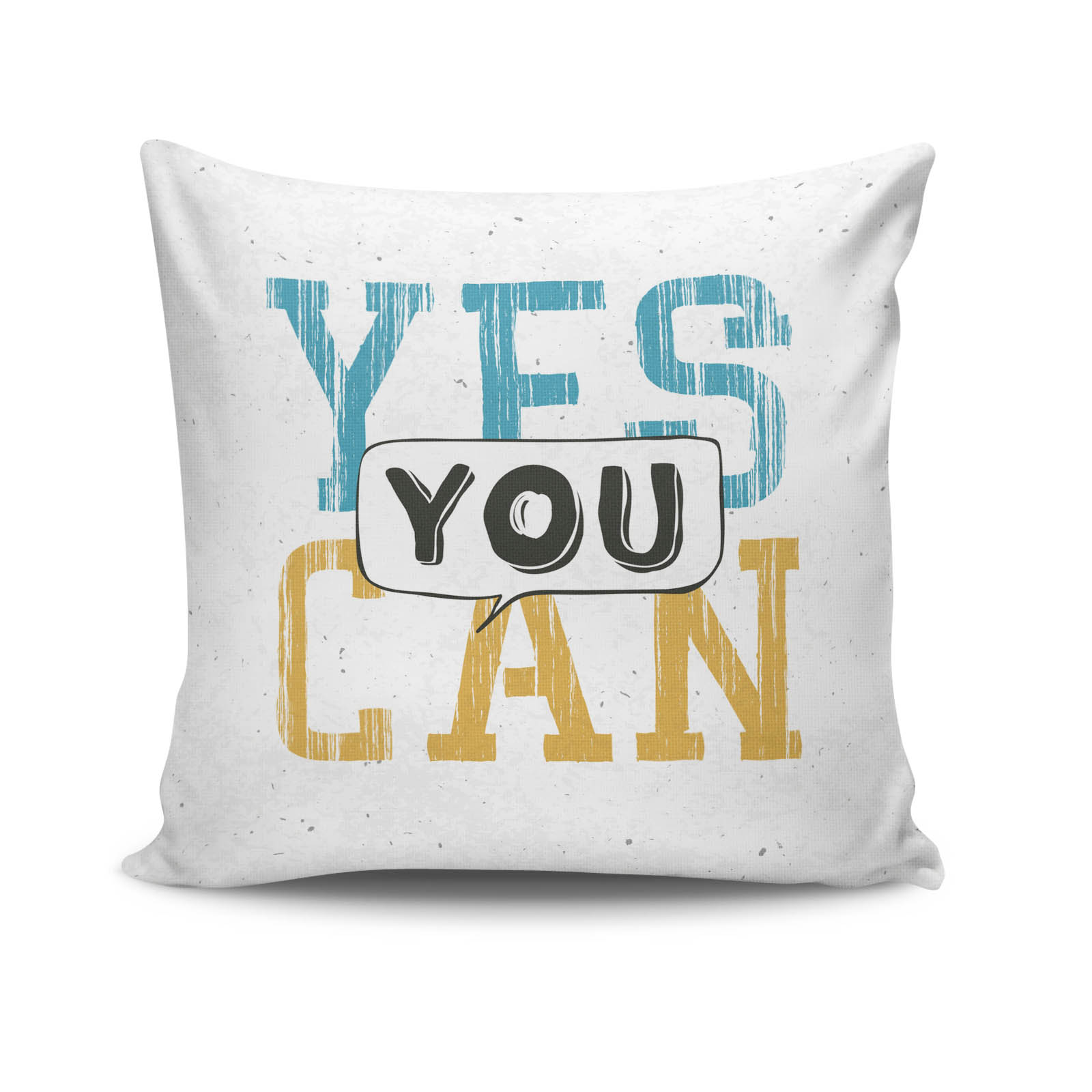 Housse de Coussin Involvent imprimé Message 43x43cm Coton Multicolore