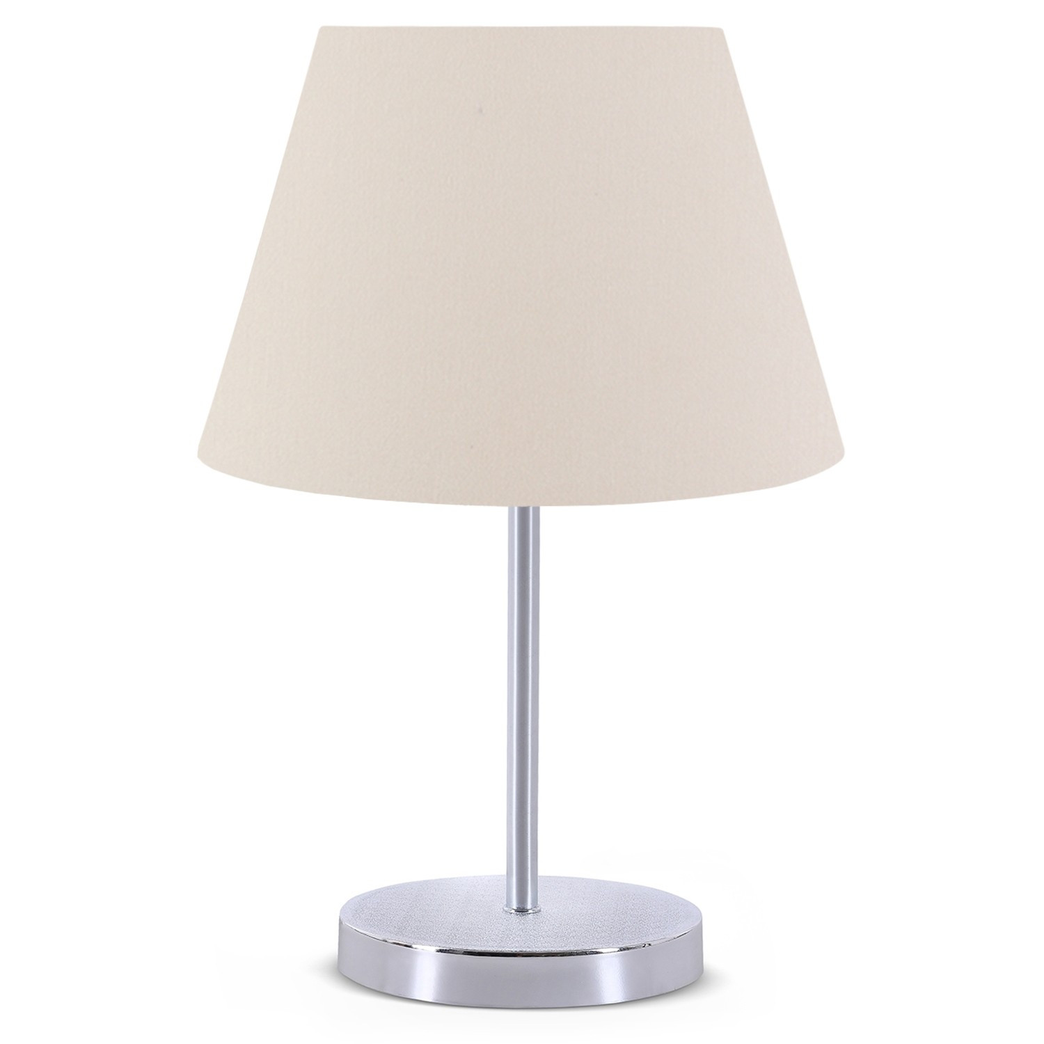 Lampe de table Accensa Métal Argent et Blanc cérusé