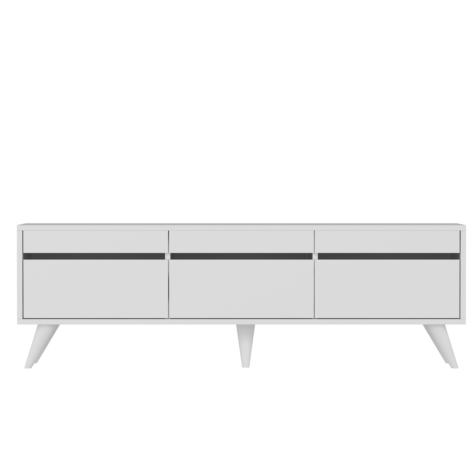 Meuble TV style scandinave Algol 150cm Blanc