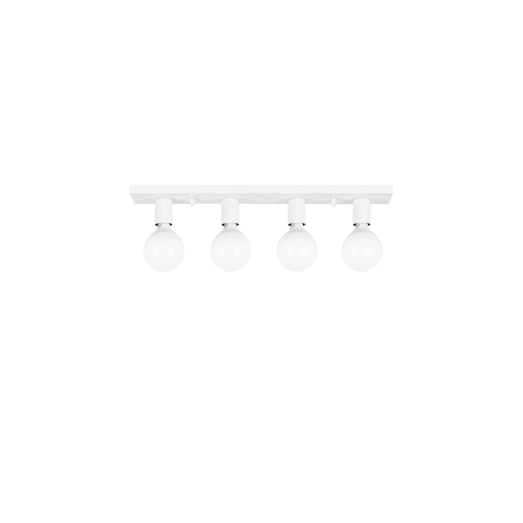 Plafonnier 4 lampes Vixige 60cm Métal Blanc