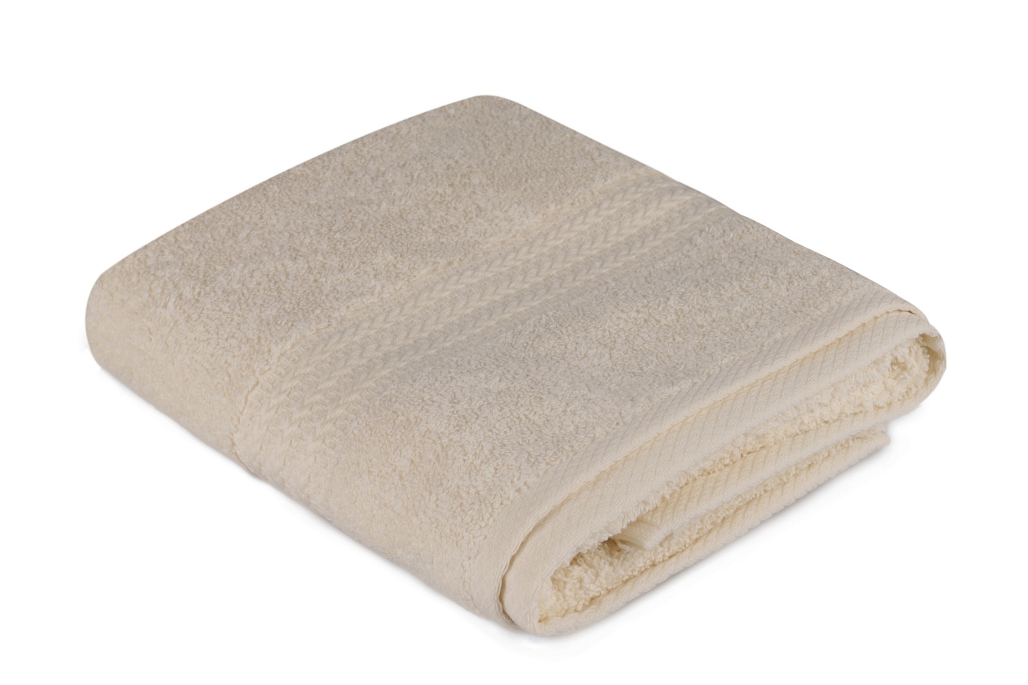 Serviette essuie-main liteau à trois lignes brodées Sicco 50x90cm 100% Coton Grège