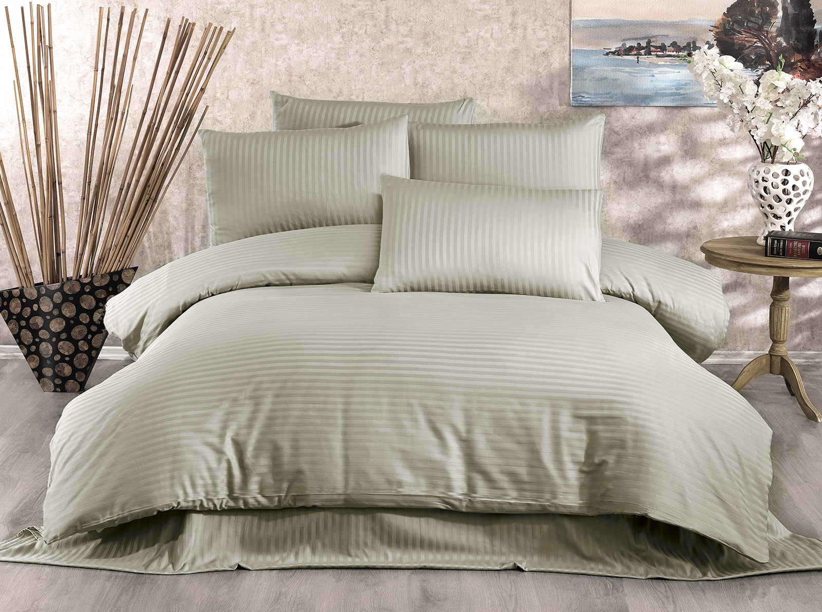 Set de housse de couette 140x200cm et 1 taie d'oreiller 60x60cm Undroa 100% Coton satiné