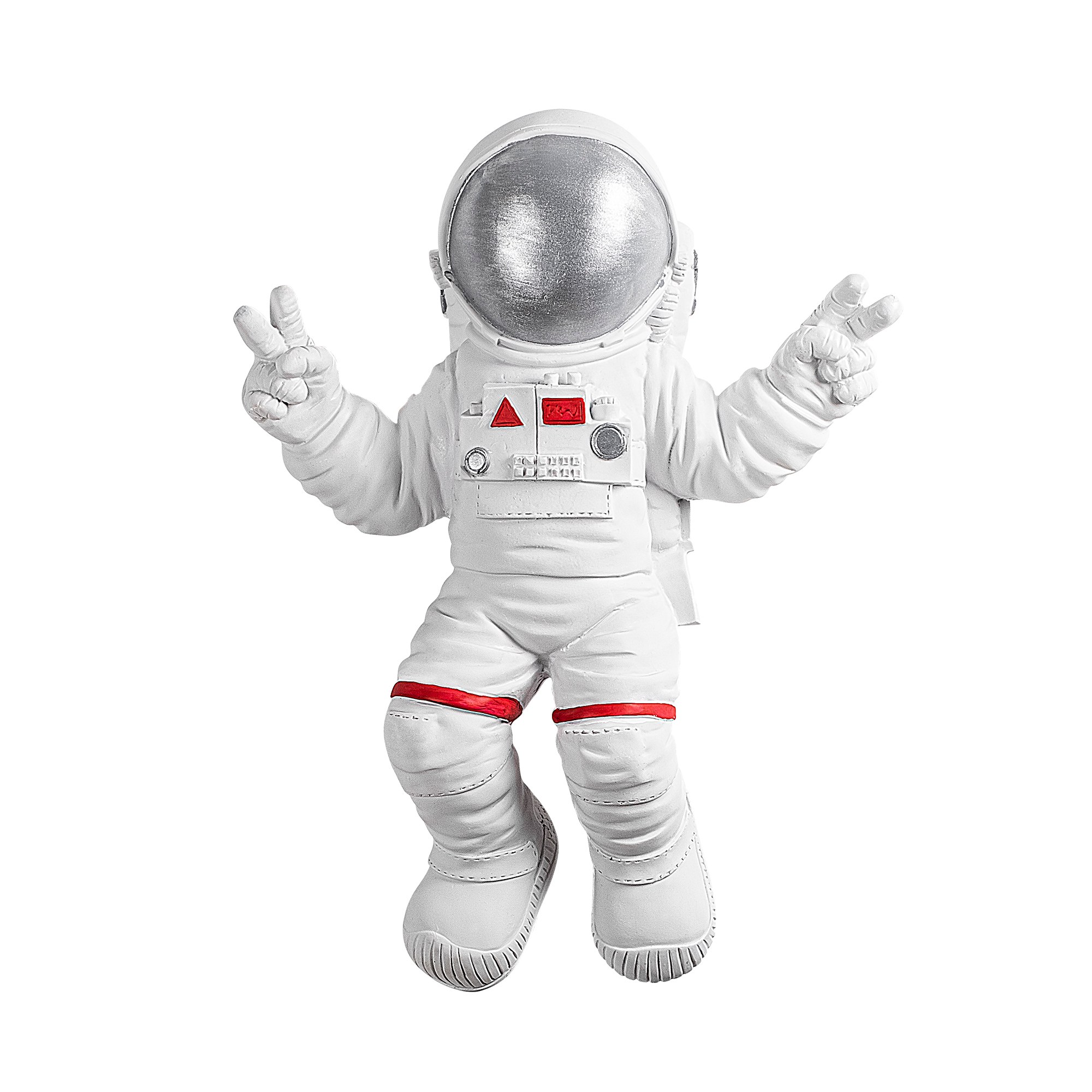 Statue murale Astronaute Akers L35xH47cm Blanc et Gris