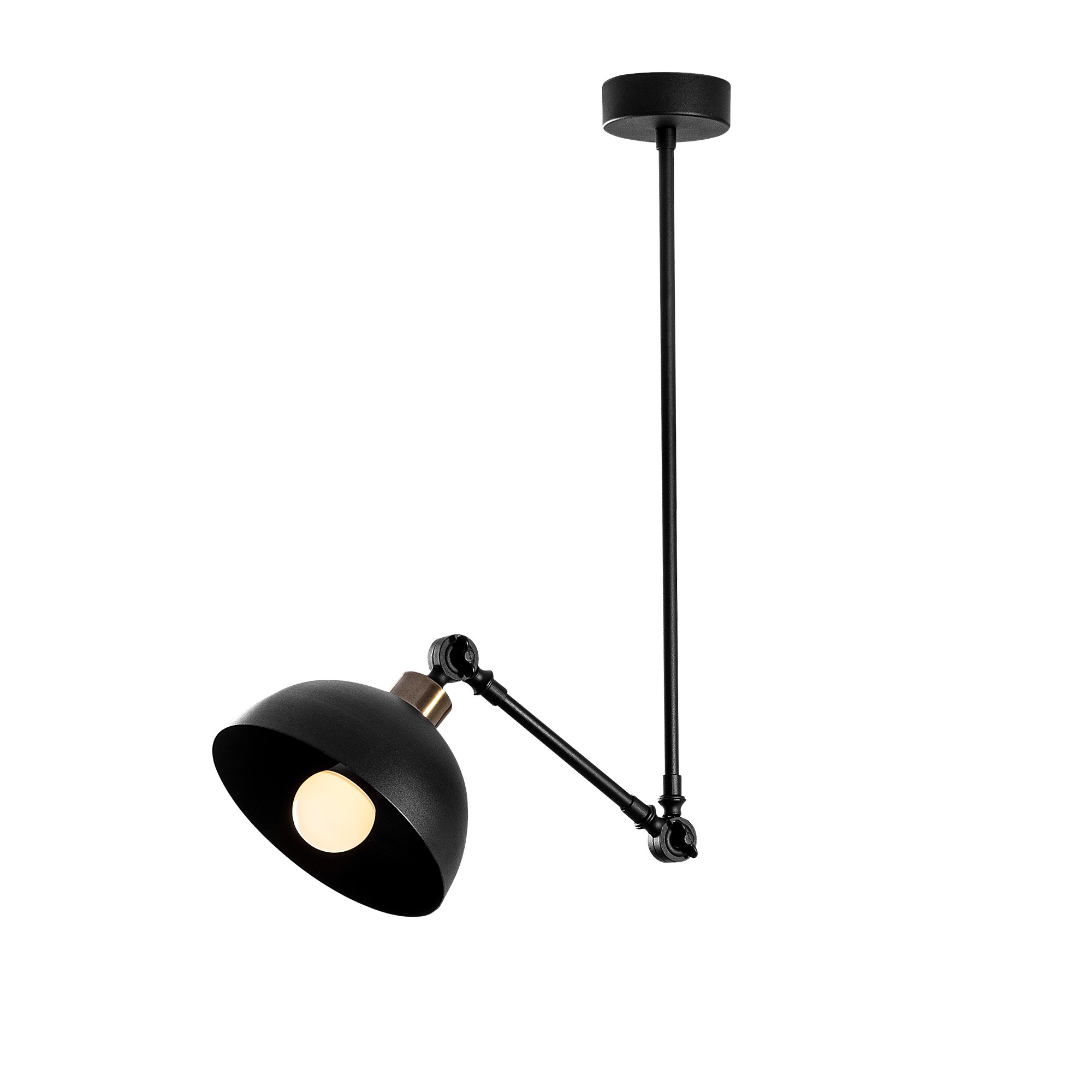 Suspension coupole bras articulé Dingau Métal Noir