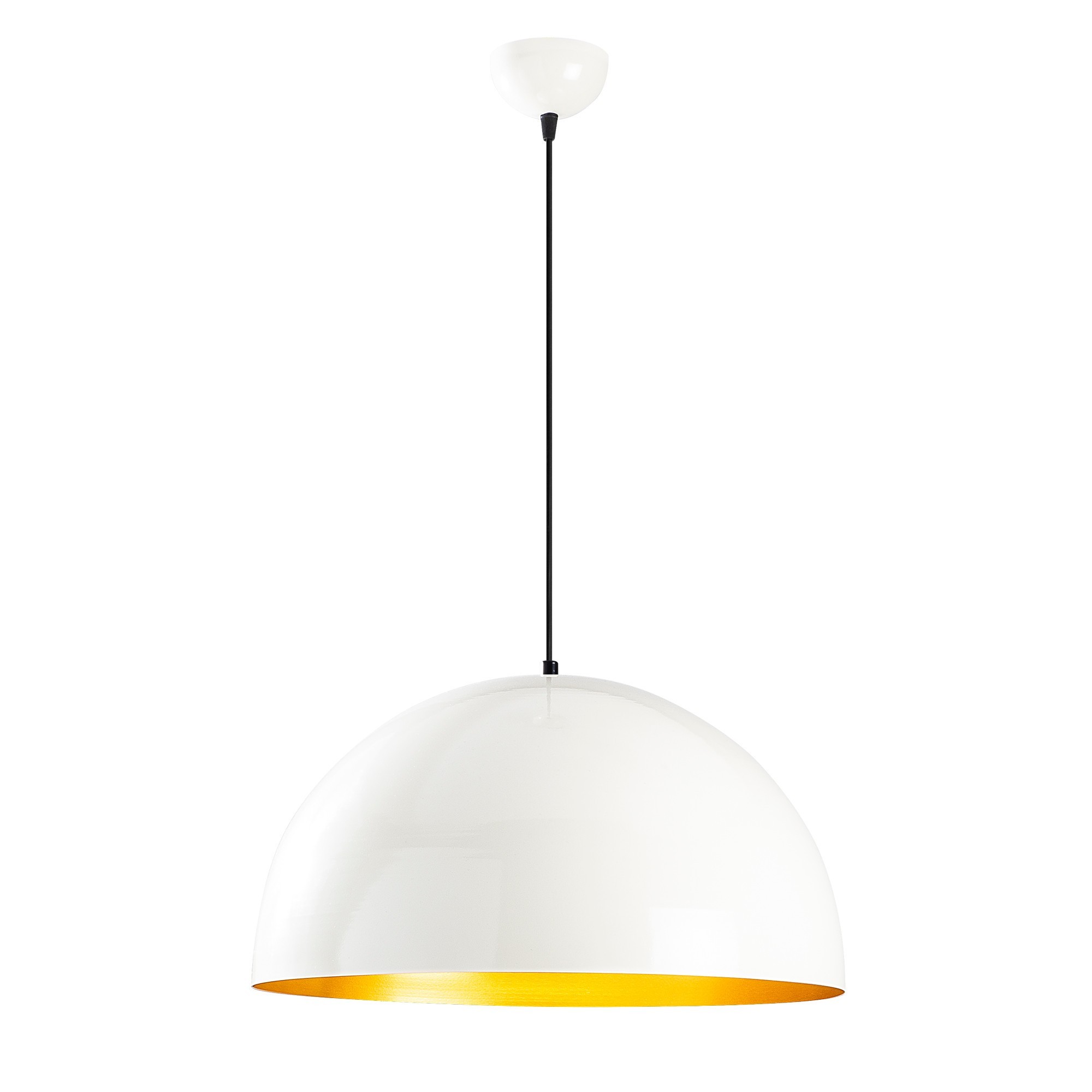 Suspension dôme Chachou D50cm Métal Blanc et Or