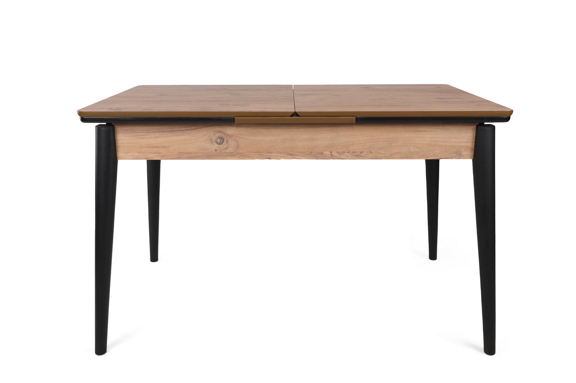 Table à manger extensible Aldebaran Noir et Bois foncé