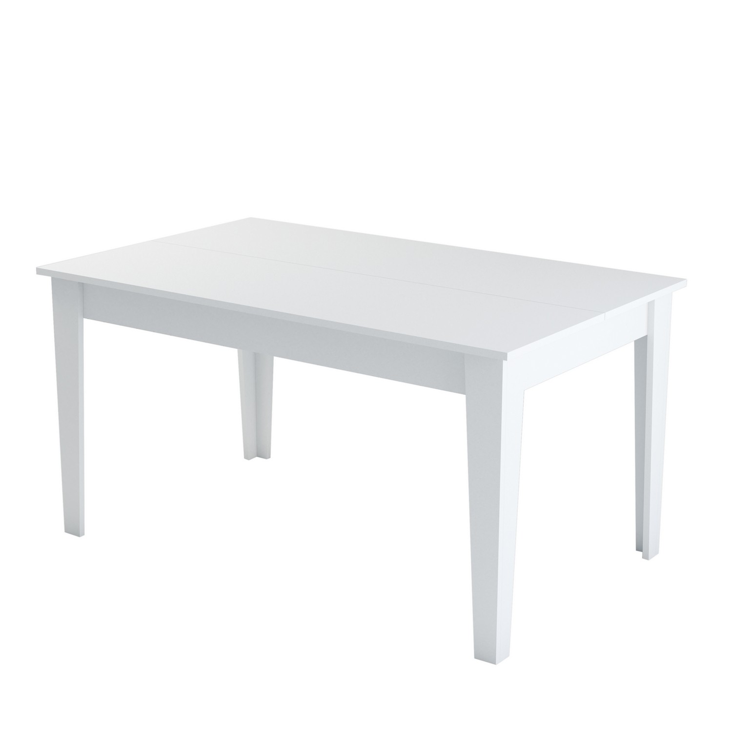 Table de salle à manger avec rangement Fiorita 145cm Blanc