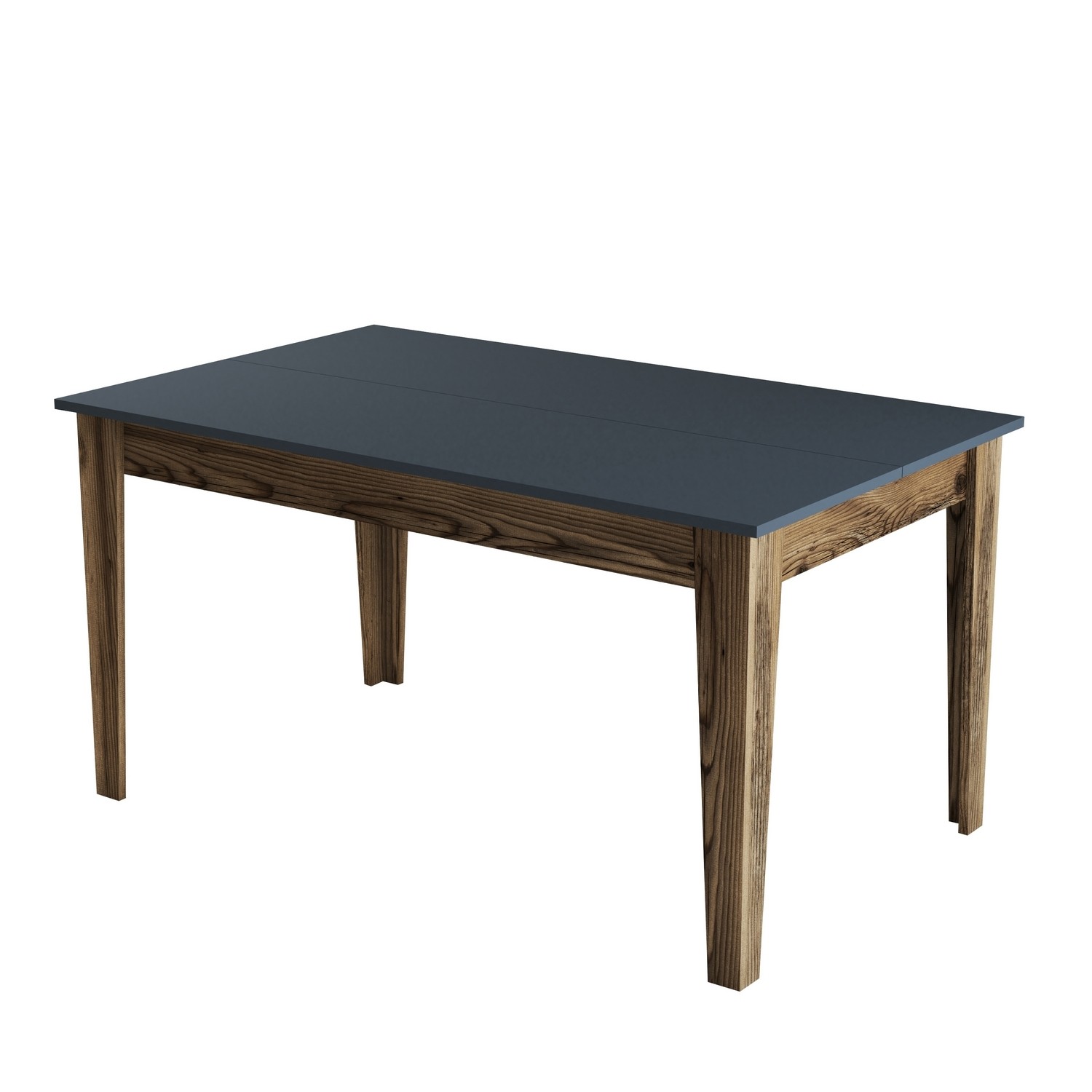 Table de salle à manger avec rangement Fiorita L145cm Bois et Anthracite