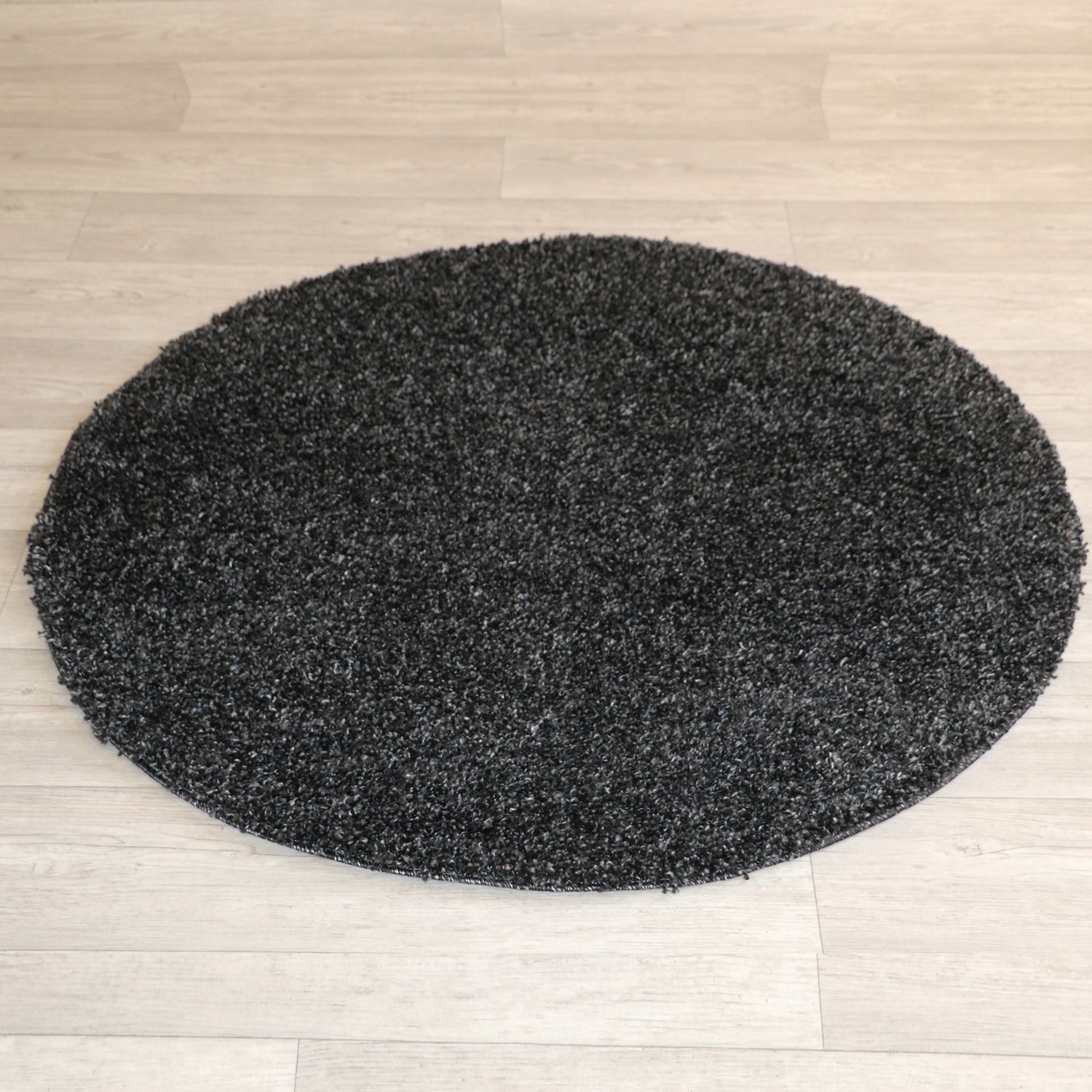 Tapis rond Soros D120cm Tissu Gris foncé