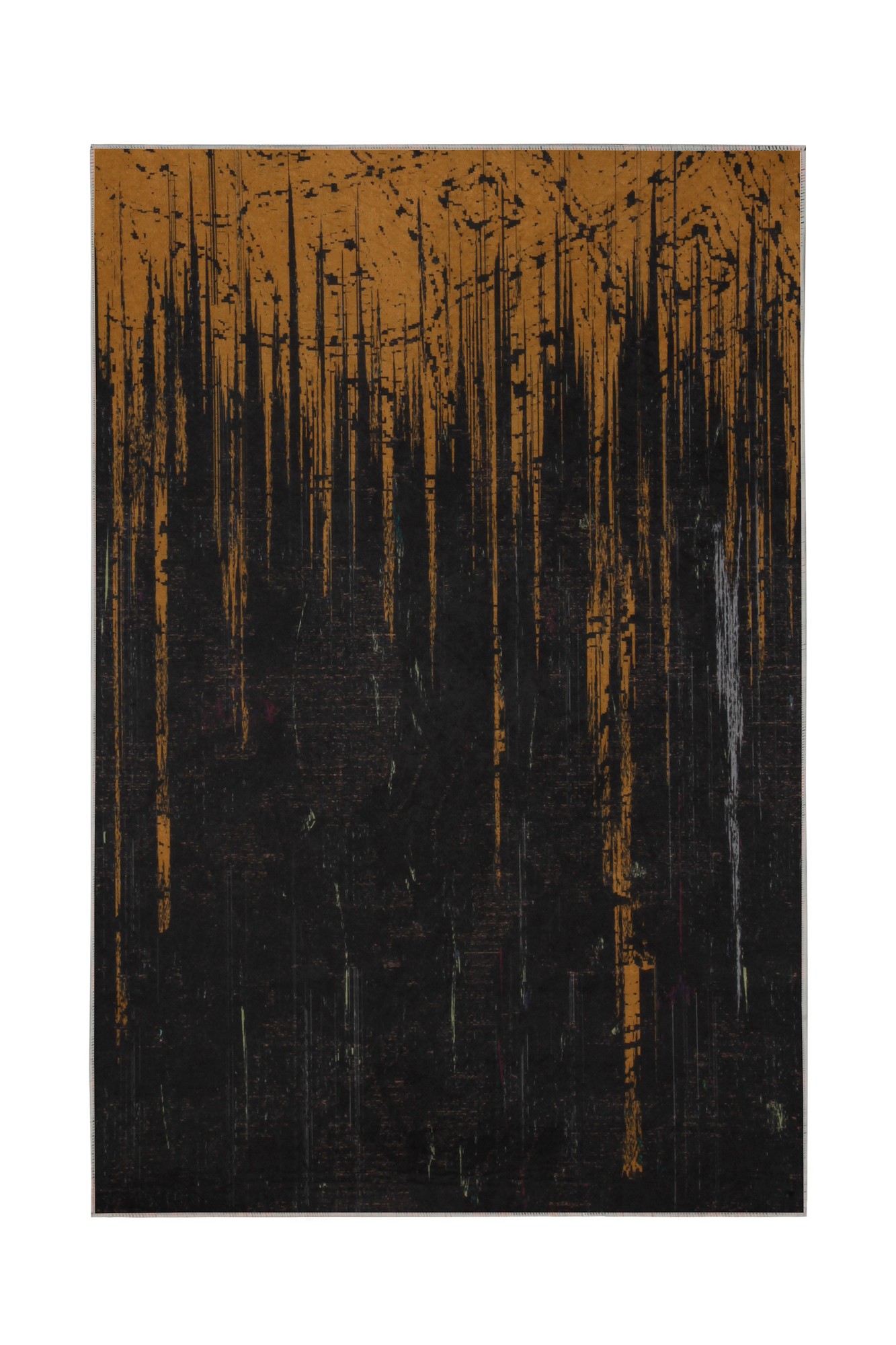 Tapis Sparkle 100x150cm Motif Abstrait Marron et Orange
