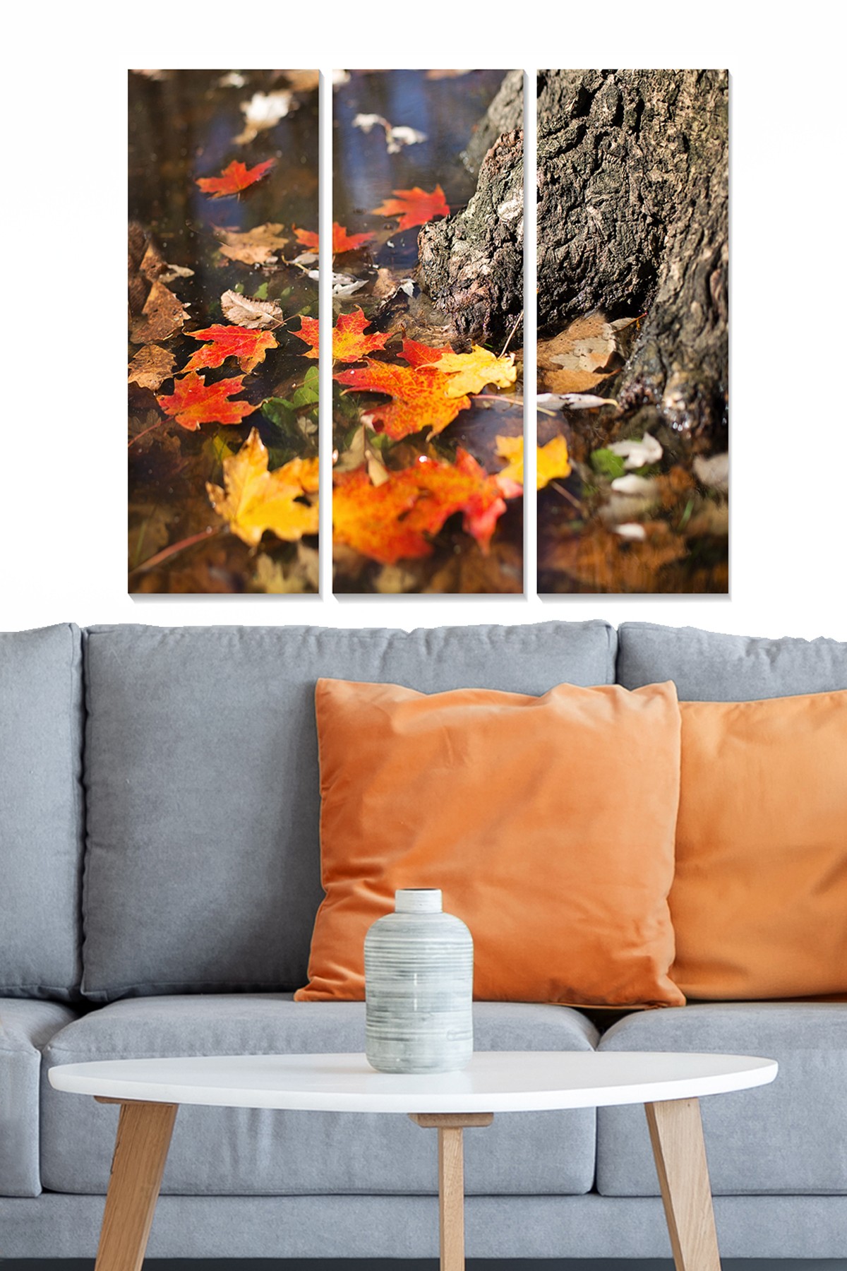 Triptyque Fabulosus L70xH50cm Motif Feuilles d'érable