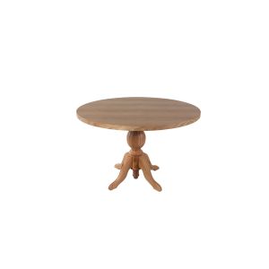 Table à manger rond Gezej D100cm Bois massif clair