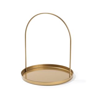 Présentoir Deim D22xH28cm Métal Or
