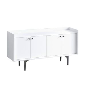 Buffet bas 4 portes Erebos 150cm Blanc