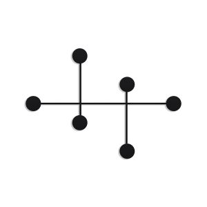 Patère décoratif Laka L80xH60cm Métal Noir