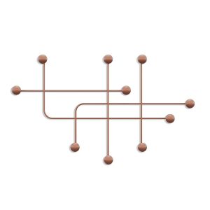 Patère décoratif Alidade L107cm Métal Cuivre