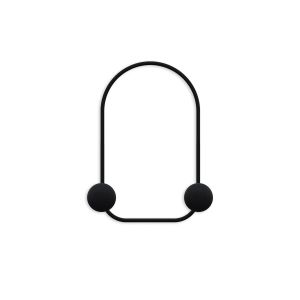 Patère décorative Hala L25xH33cm Métal Noir