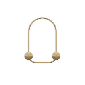 Patère décorative Hala L25xH33cm Métal Or