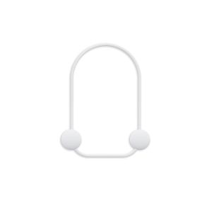 Patère décorative Hala L25xH33cm Métal Blanc