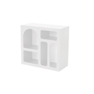 Console contemporain Antaro L80xH74cm Blanc