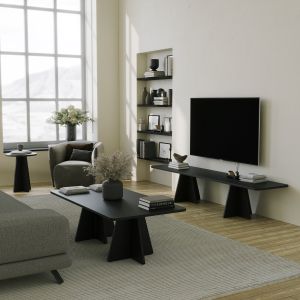 Ensemble meubles de salon moderne Ralio 4 pièces Noir