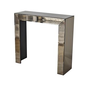 Console moderne Brilla L91cm Finition Miroir Bronze