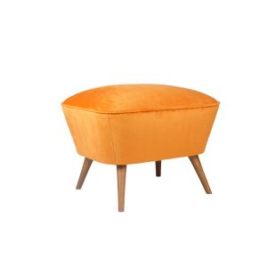 Tabouret Rusdel 57x45cm Tissu Orange