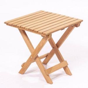 Table basse de jardin Purrault Bois massif clair