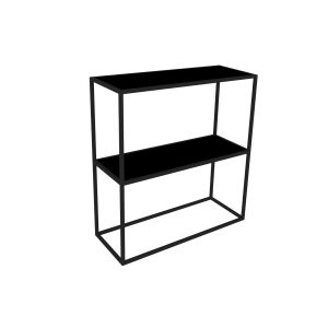 Console minimaliste Rastar L80cm Bois et Métal Noir