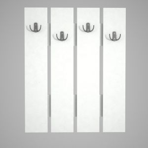 Patères murale Ivanta L64,7xH80cm Blanc