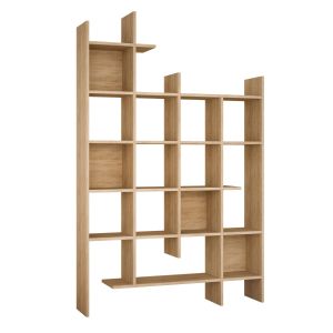 Étagère bibliothèque Amah L122cm Chêne clair