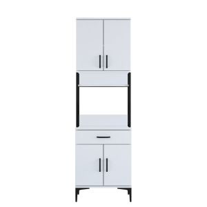Buffet de cuisine 4 portes et 1 tiroir Ariane L60cm Blanc