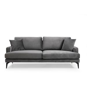 Canapé 3 places Narchis Velours Gris