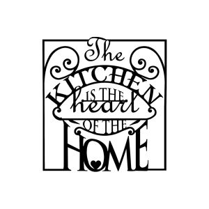 Décoration murale Lilian L56xH53cm « The KITCHEN » Métal Noir