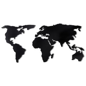 Décoration murale Riltin Mapp de la terre L120xH60cm Métal Noir